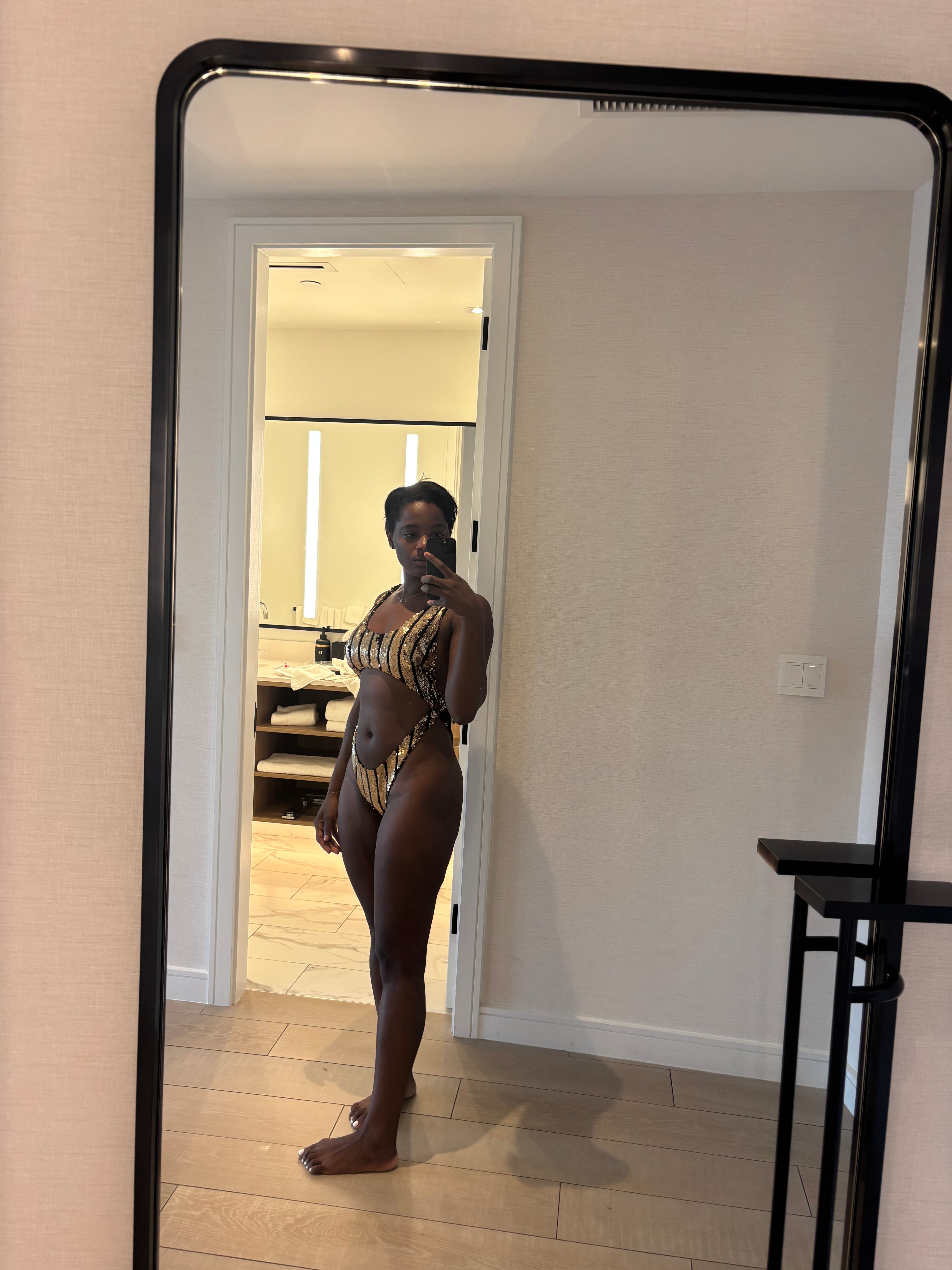 Sparkle one-piece swimsuit