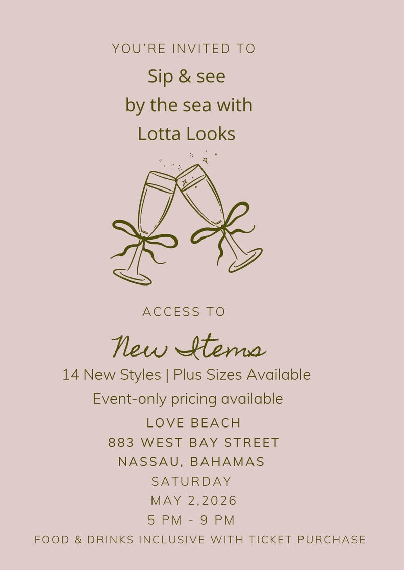 Sip & See by the Sea with Lotta Looks — May 2, 2026 | Love Beach, Nassau, Bahamas