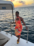 Sunset Drip Midi Dress