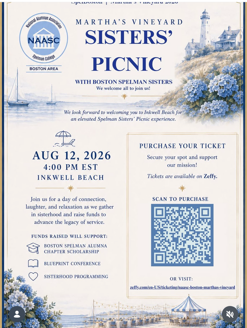 Martha's Vineyard Sisters' Picnic — Wednesday, August 12, 2026 | Inkwell Beach, Martha's Vineyard