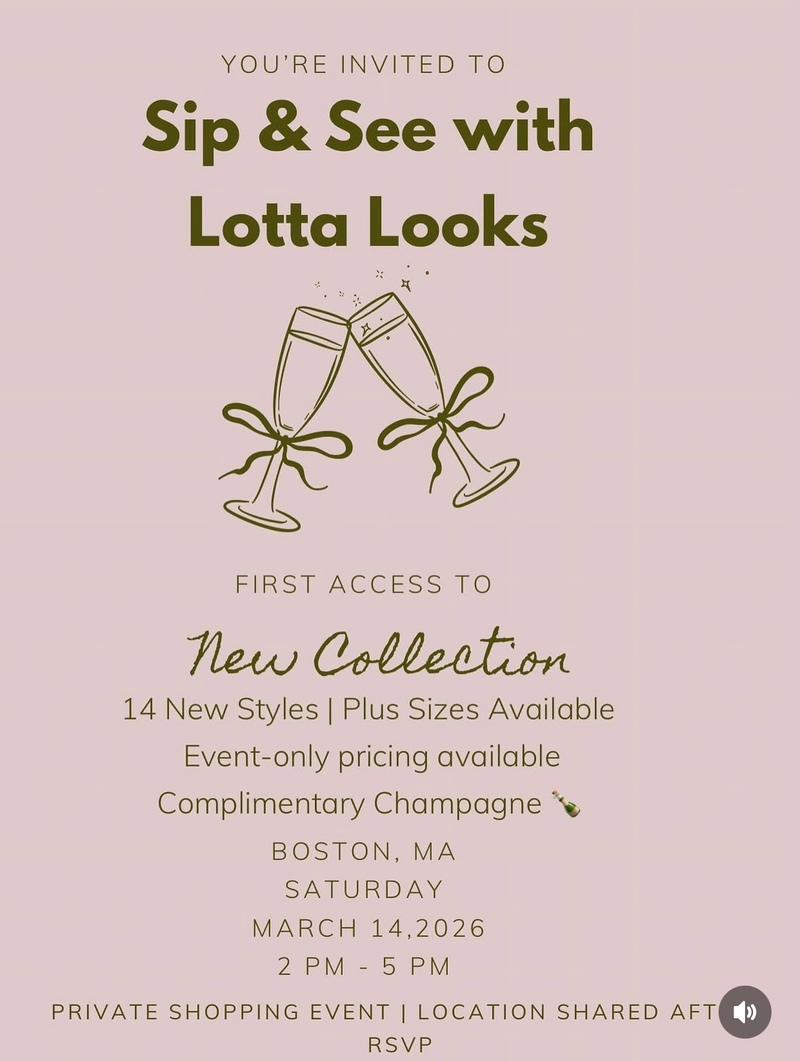 Sip & See with Lotta Looks — March 14, 2026 | Boston, MA