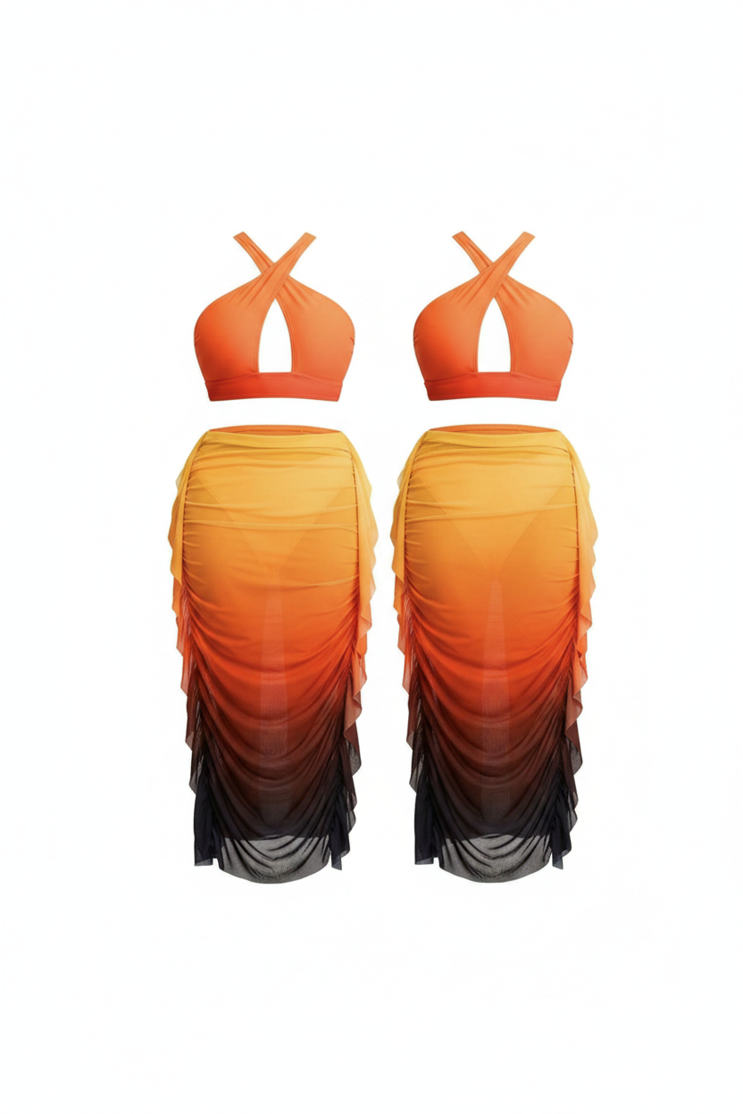 Hanging Three-Piece Swimsuit Set