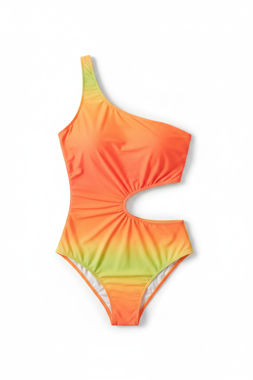 Mango Drip Cutout One-Piece - Front View