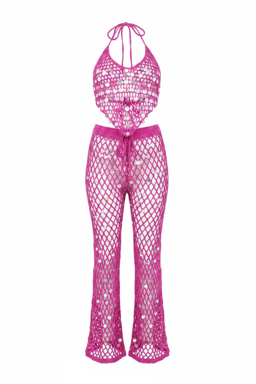 Disco Diva Crochet Set - Front Ghost