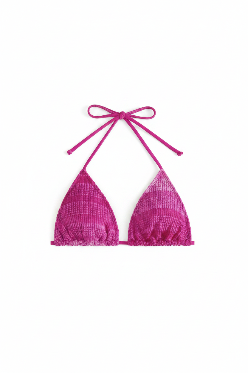 Pink Ombré Ruffle Swim Set - Bikini Top