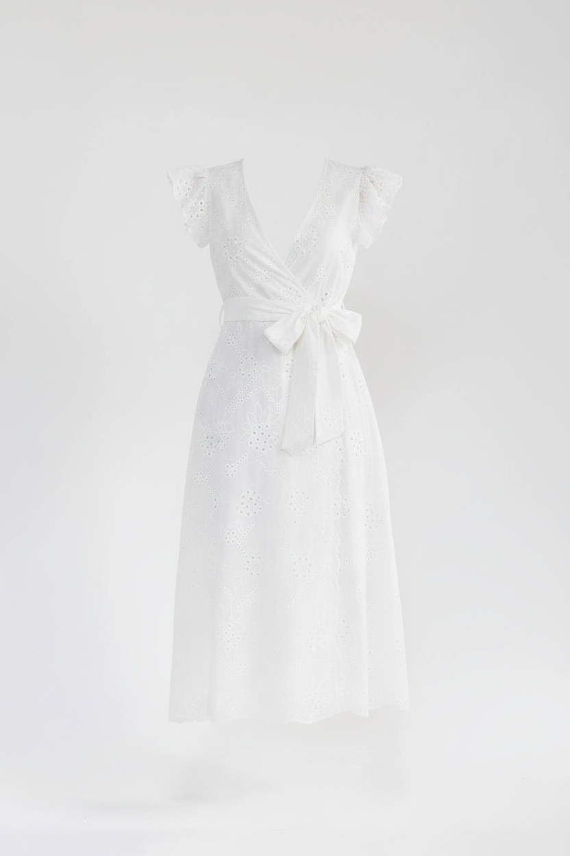 Easy Day Maxi Dress - White Front Ghost