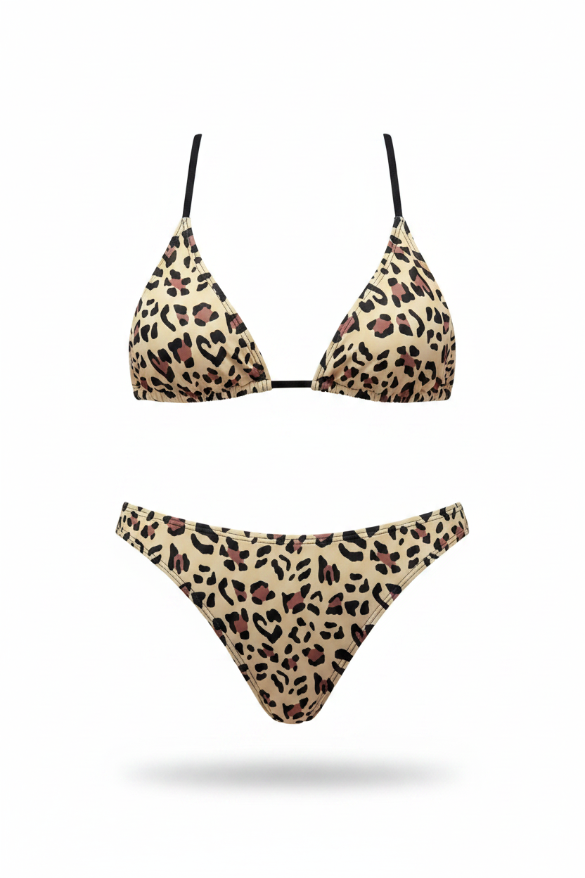 Cheetah Chic Beach Set - Bikini Ghost
