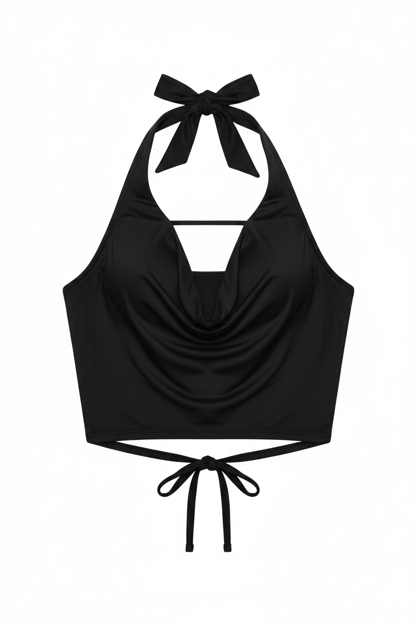 Shadow Cowl Set - Crop Top Flat